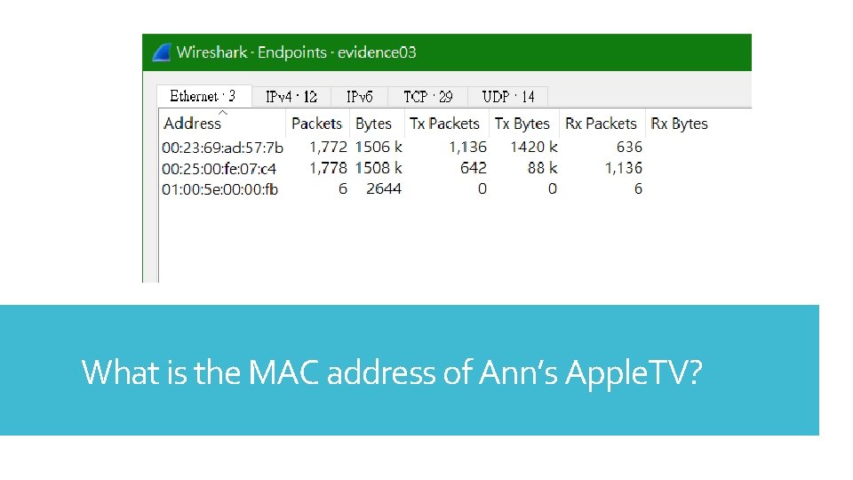 mac address for apple tv
